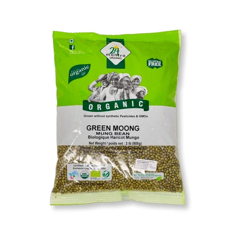24 24 Mantra Organic Green Moong (Mung Bean) 2lb 2lb
